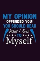 My Opinion Offended You You should Hear What I Keep To Myself