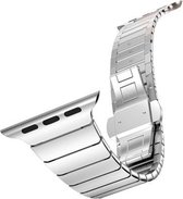 H&S Schakel bandje - Geschikt voor Apple Watch Series 1/2/3 (42mm) - Zilver