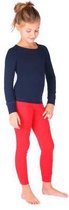Thermo4sports - thermokleding - thermoset donkerblauw - rood maat 128
