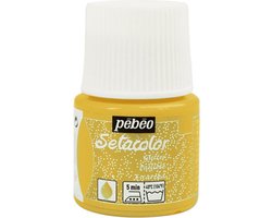 Pébéo Setacolor Glitter Gouden Textielverf - 45ml textielverf voor lichte stoffen