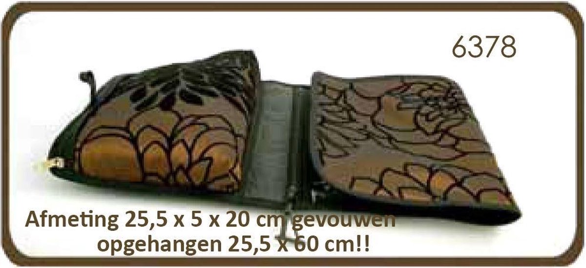 Vagabond Hang-Up Toilettas "Black Magic" 6378-afmeting 25,5 x 5 x 20 cm (opgevouwen).