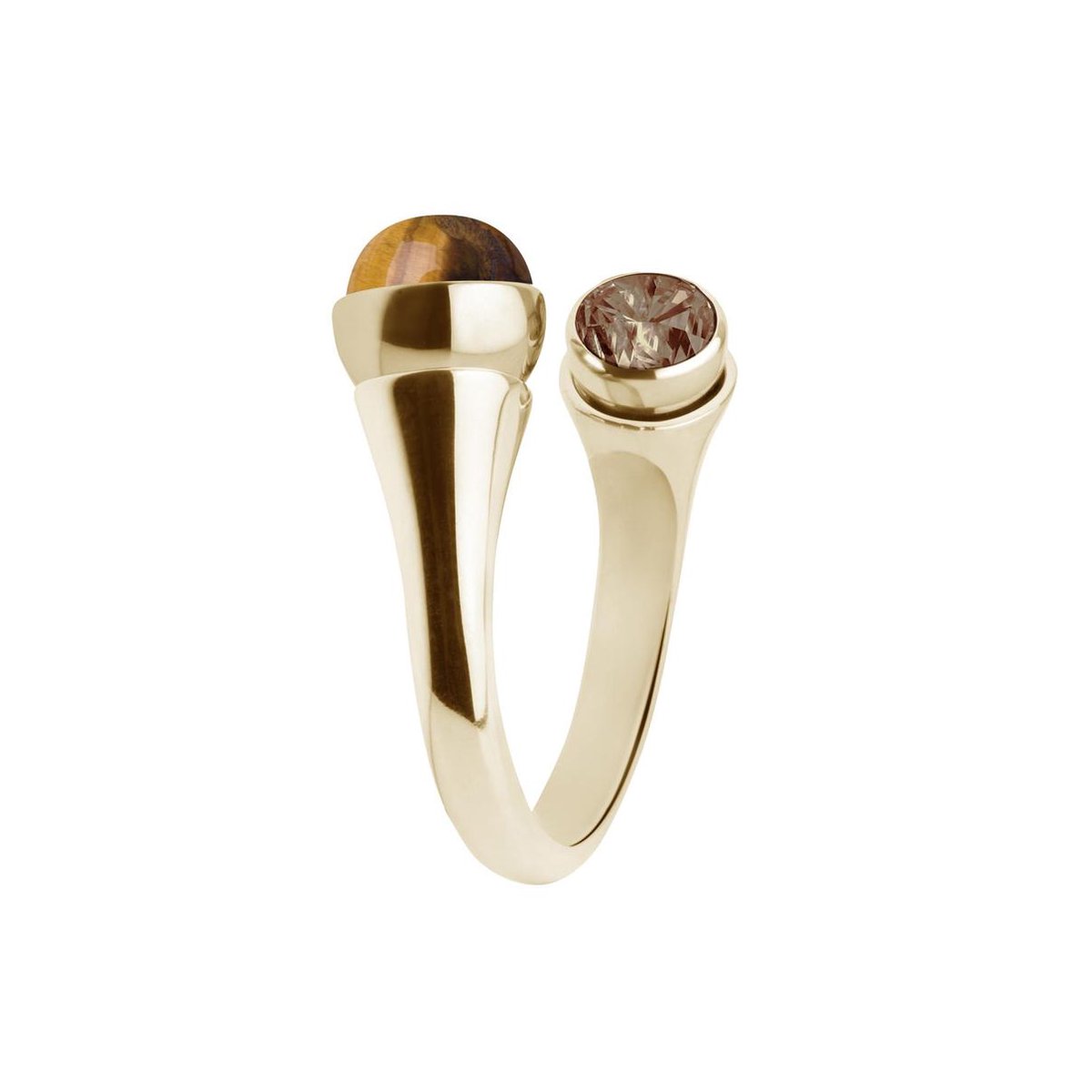 MelanO Twisted Tulip ring set - dames - goudkleurig - 4mm - maat 52