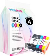 Inktdag inktcartridges voor HP 934XL 935XL inktcartridges, multipack van 4 kleuren (1*BK, C, M en Y) geschikt voor HP Officejet Pro 6230 ,HP Officejet Pro 6820, HP Officejet Pro 68