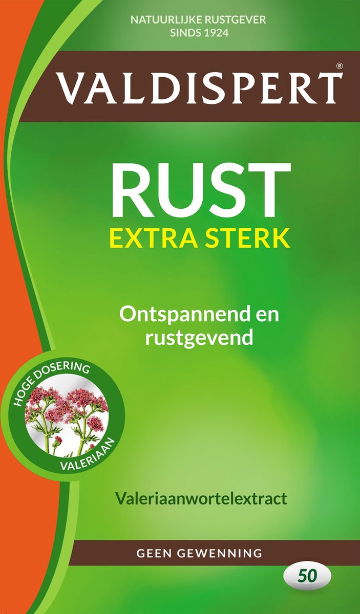 Valdispert Rust Extra Sterk - Valeriaan - 50 tabletten - Natuurlijke Rustgever