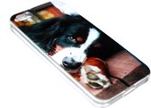 ADEL Siliconen Back Cover Hoesje Geschikt voor iPhone 5/5S/SE - Berner Sennenhond