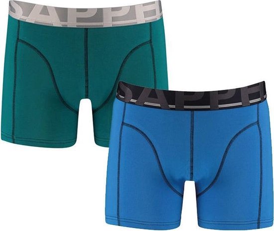 Sapph - Boxershort - Micro - French Blue \u0026 June Bug Green - M | Bestel nu!