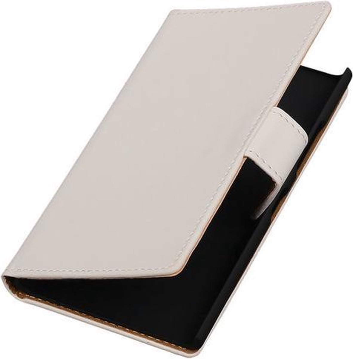 Nokia Lumia 735 Book Case Effen Wit Hoesje