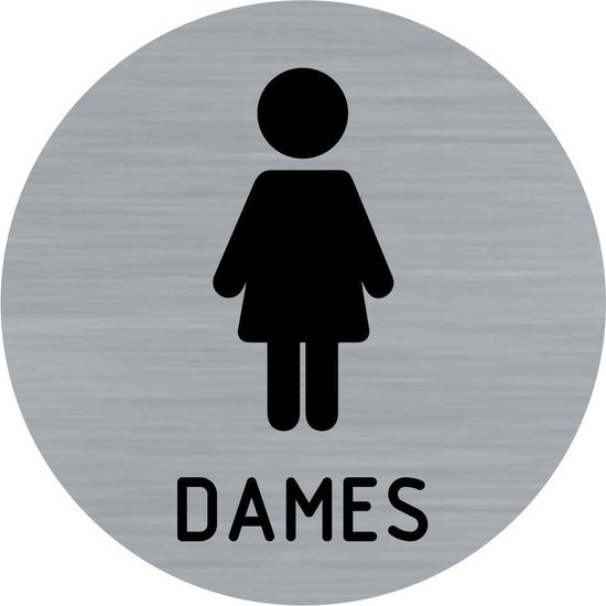 Deurbordje Toilet dames en heren zwart - .nl