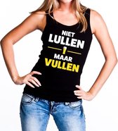 Niet Lullen maar Vullen tanktop / mouwloos shirt zwart dames XL