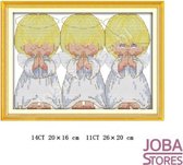Paquet de broderie "JobaStores®" Angels 11CT pré-imprimé (26x20cm)
