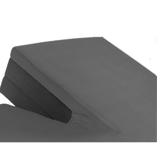 24-Bedding - Jersey Splittopper Hoeslaken - Extra zacht - 97% katoen - 3% Elastaan - 180X210 cm - Antraciet - 5 t/m 15 cm hoogte. - 24-Bedding