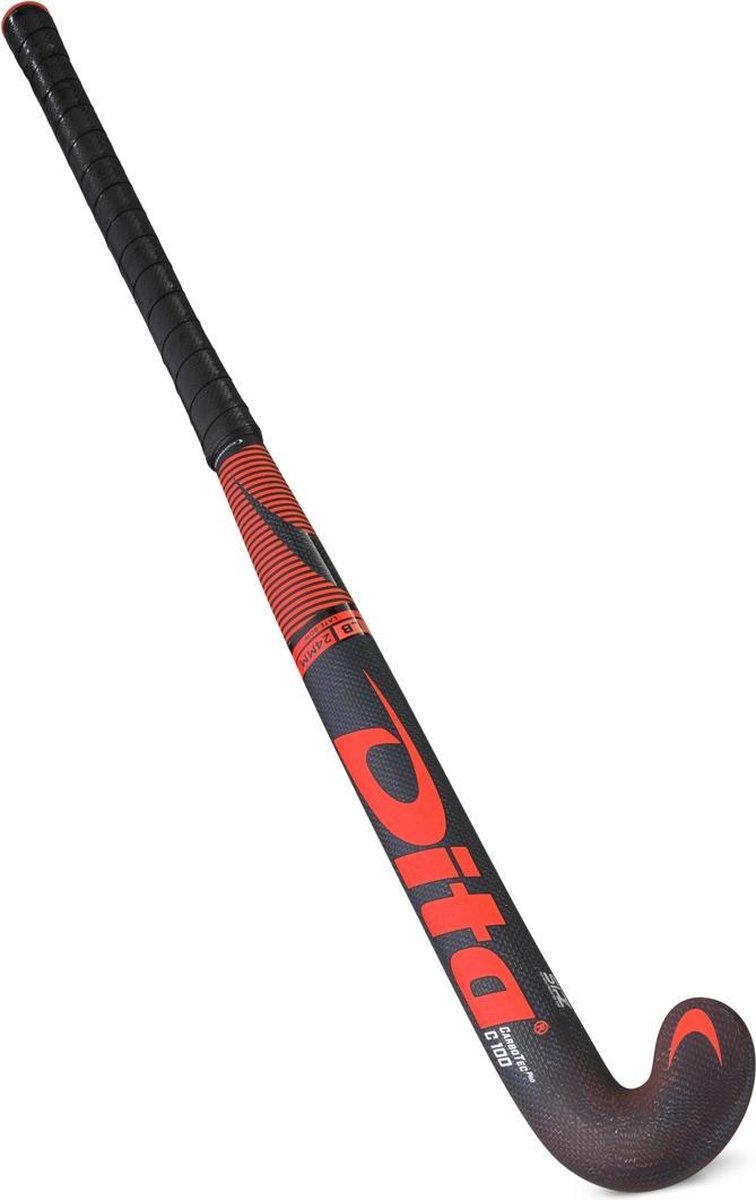DITA? CarboTec Pro C100 L-Bow Hockeystick Unisex - Fluo rood/blauw/rood