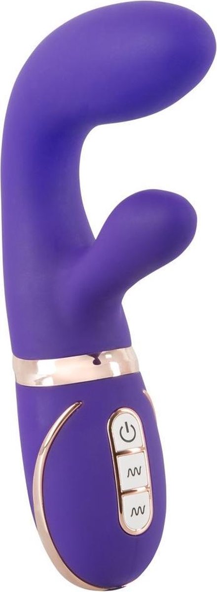 Goedkoopste Vibe Couture – Ravish G-spot Clitoris Vibrator met Hard Gebogen Kop en Dubbellaagse Siliconen – 17 cm – Paars