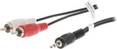 Valueline 3,5mm Jack - Tulp stereo audio kabel - zwart - 1,5 meter