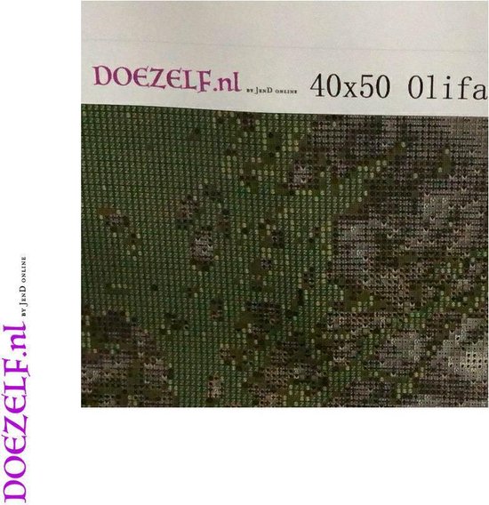 Peinture au diamant 40x50 cm (pierres rondes, couverture complète) y compris les outils premium - Éléphant au crépuscule