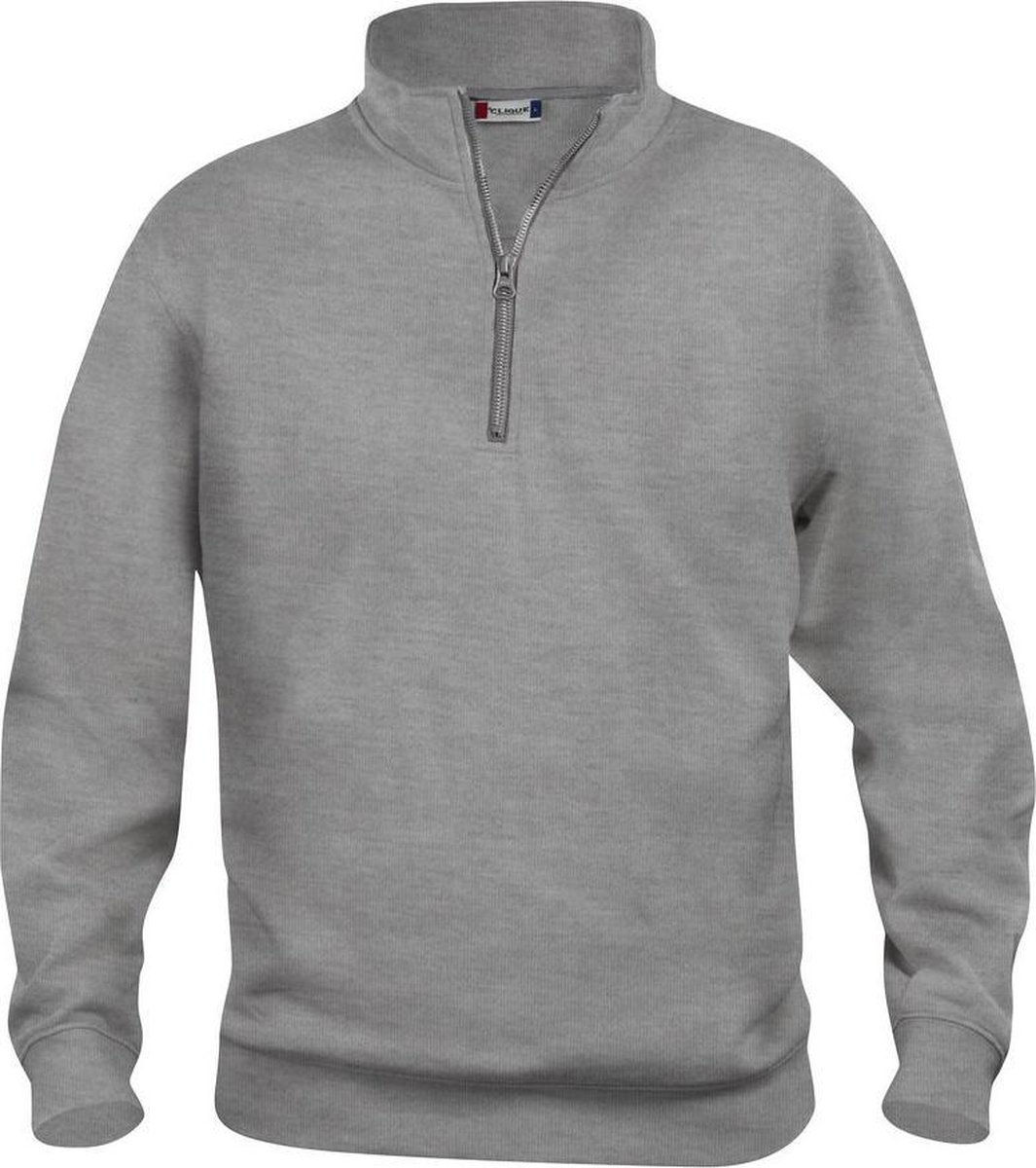 Clique Basic Half Zip 021033 - Grijs-melange - XS