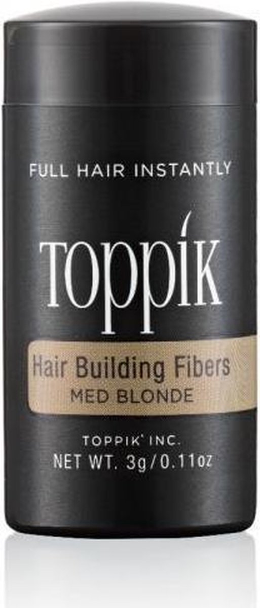 Toppik Hair Building Fibers Middenblond - 3 gram - Cosmetische Haarverdikker - Verbergt haaruitval - Direct voller haar