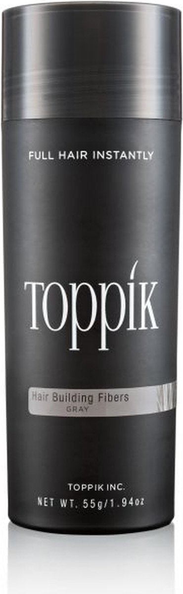 Toppik Hair Building Fibers Grijs - 55 gram - Cosmetische Haarverdikker - Verbergt haaruitval - Direct voller haar