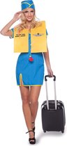 Stewardess Vrouw 3-delig- Verkleedkleding- Maat L/XL - Carnavalskleding