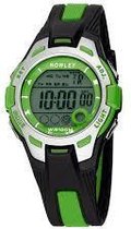 Nowley 8-6130-0-4 digitaal horloge 37 mm 100 meter zwart/ groen