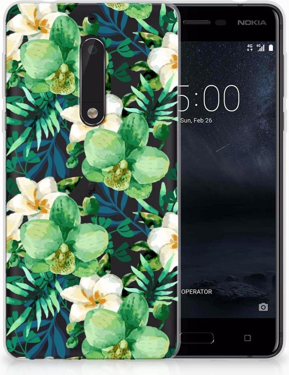 TPU Hoesje voor Nokia 5 TPU Case Orchidee Groen