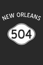 New Orleans Notebook - Louisiana Gift - Area Code New Orleans Journey Diary - Louisiana Travel Journal