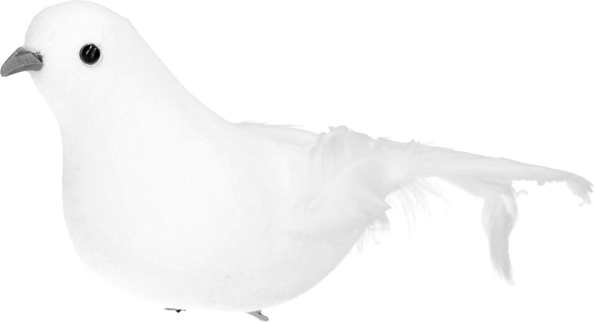 Decoratieve Witte Duif Clip 3 Stuks – Met Echte Veertjes – Vogeltjes |  bol.com