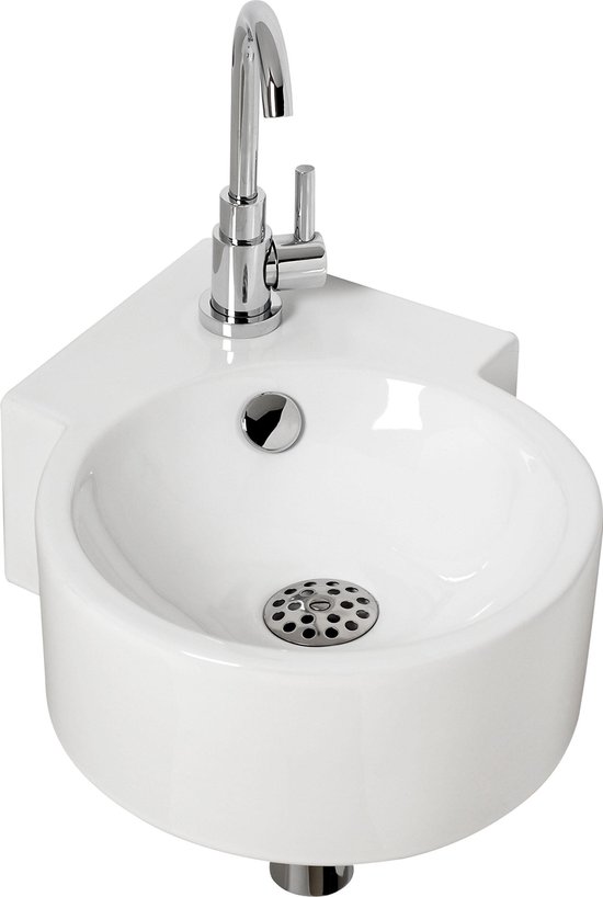 opslag betekenis Narabar Plieger San Diego Fontein Toilet - Set - Hoekfontein 31 x 41 cm inclusief  fonteinkraan... | bol.com
