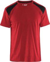 Blåkläder 3379-1042 T-shirt Bi-Colour Rood/Zwart maat XS