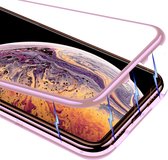 Magnetisch Hoesje geschikt voor Apple iPhone Xs / X Aluminium Metalen Case iCall - Roségoud