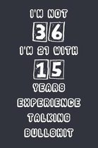 I'm Not 36 I'm 21 With 15 Years Experience Talking Bullshit