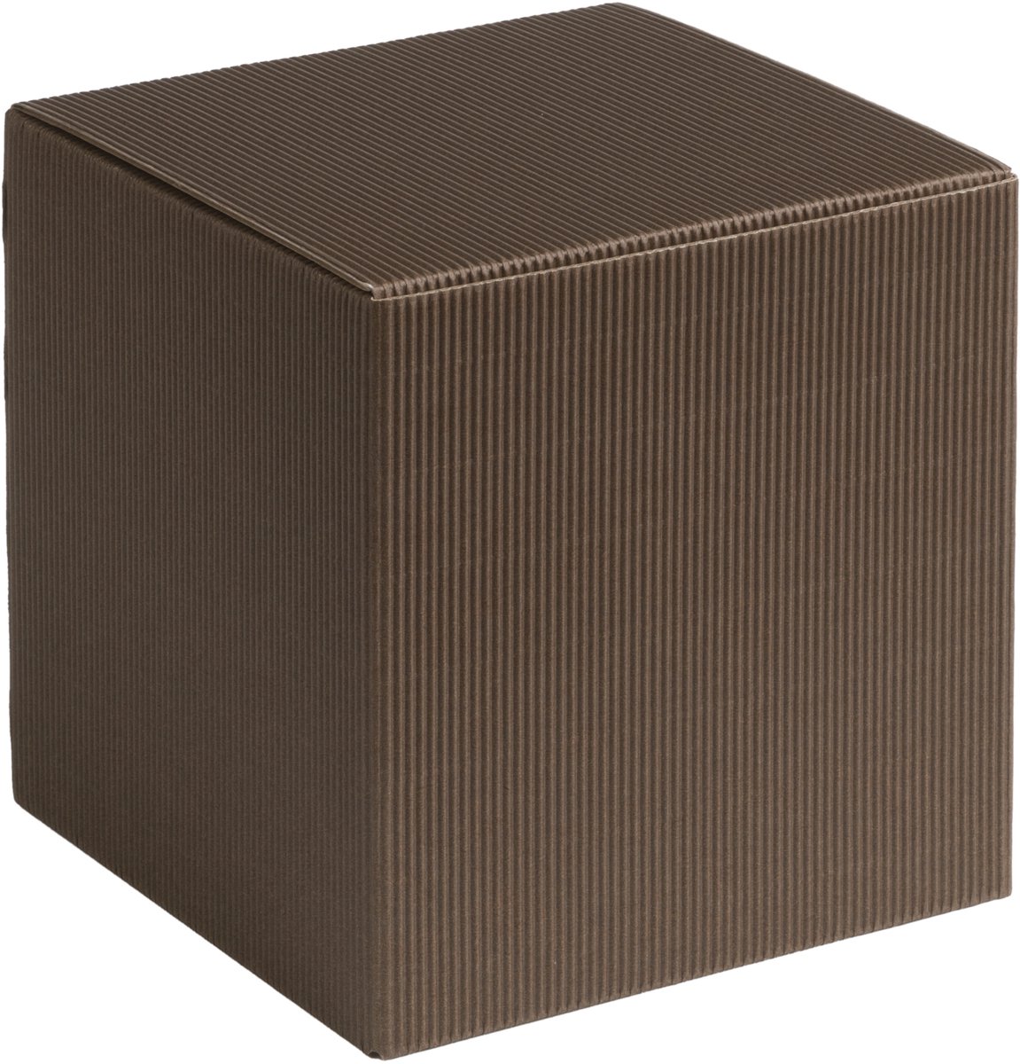 Cadeauverpakking vierkant-kubus karton 12x12x12cm BRUIN (100 stuks)