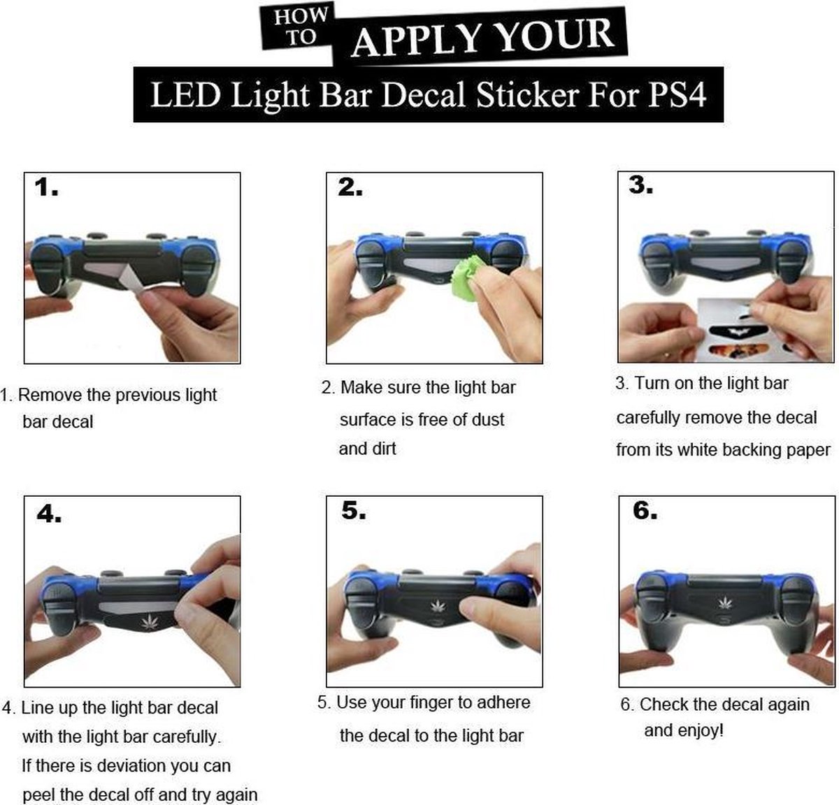 Zombie lightbar sticker voor PlayStation 4 PS4 controller light bar