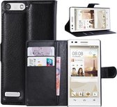 Wallet Case/Cover voor Huawei Ascend G6 4G - Zwart