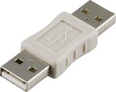 DELTACO USB-60A, USB-A naar USB-A adapter, grijs