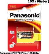 Panasonic LITHIUM Power CR123A blister Lithium batterij - 10 stuks
