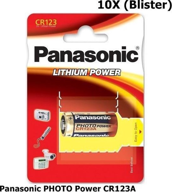 schommel interval Opeenvolgend Panasonic LITHIUM Power CR123A blister Lithium batterij - 10 stuks | bol.com