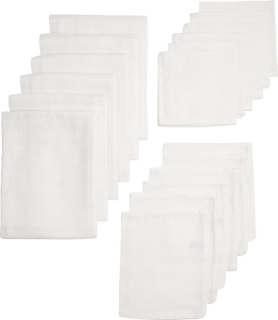 Meyco Uni starterset - 18-pack - hydrofiel - white