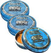 Reuzel Strong Hold High Sheen Pomade (Blauw) 3 x 113gr Cosmoprof Voordeelpakket