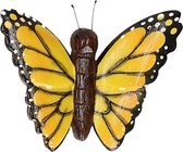 Houten magneet gele vlinder