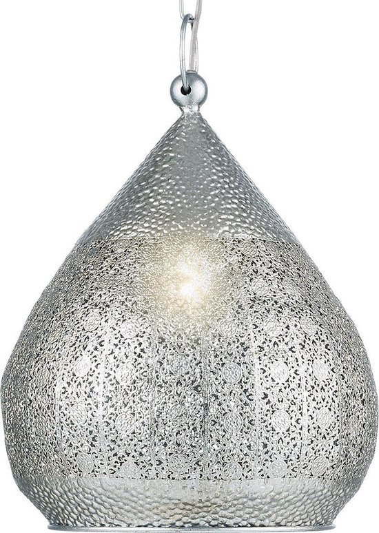 EGLO Vintage Melilla Hanglamp - 1 Lichts - Zilver