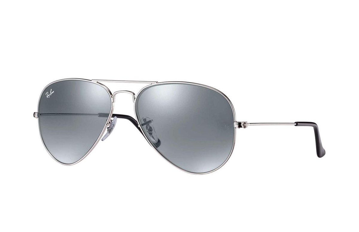 Ray-Ban RayBan Aviator Mirror zonnebril - zilver montuur met zilveren lenzen -... | bol.com