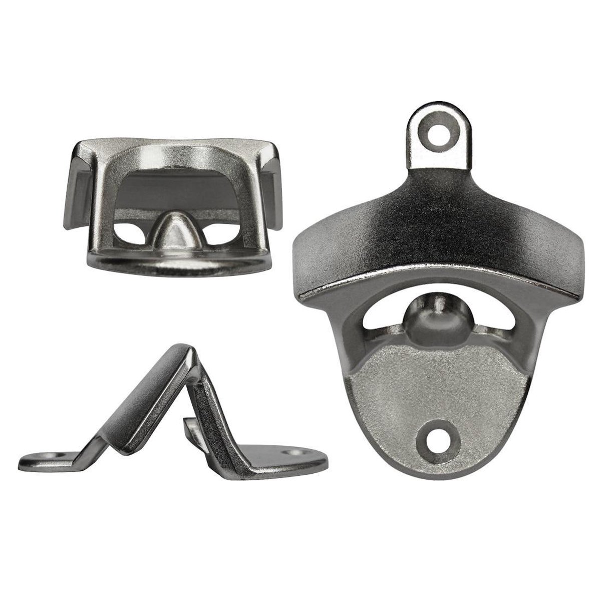 2PCS Muur Gemonteerde Flesopener, Muur Gemonteerde Rustieke Vintage Bierdopopener, Bieropener met Bevestigingsschroeven, voor Bar, Restaurant, Café, Keuken