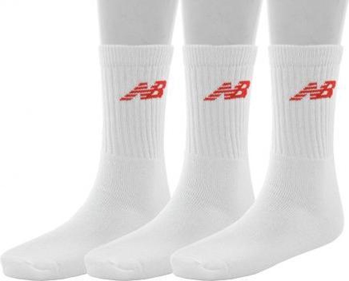 New Balance Basic Crew Socks 3 Pairs - Sportsokken - Algemeen - Maat 43 -  47 - Wit | bol.com