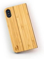 Hoentjen Creatie, Houten design flipcase - iPhone X / XS Bamboe
