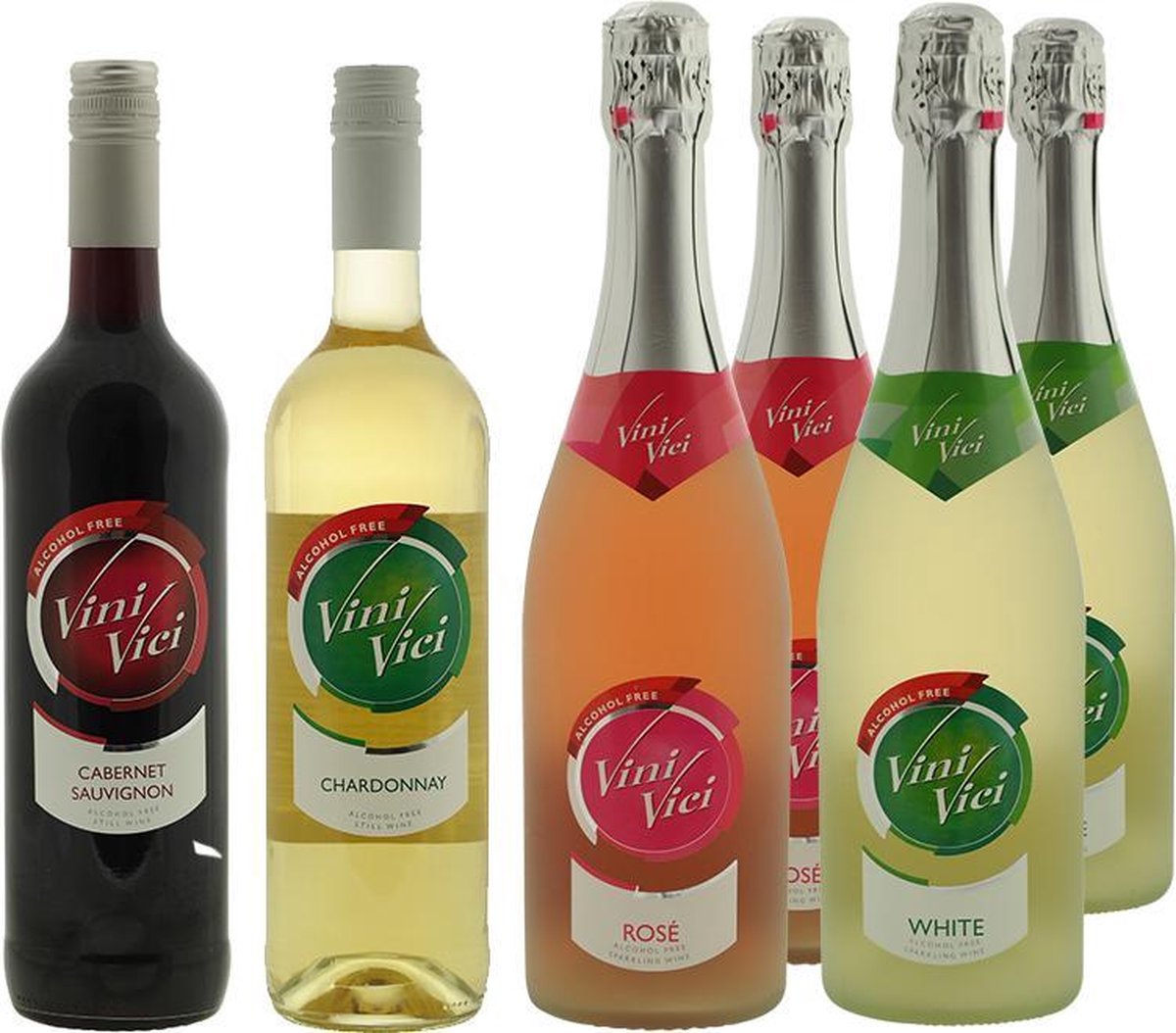 Vini vici Alcoholvrije Wijn Mix Pakket - 6 flessen - alcoholvrijVini Vici