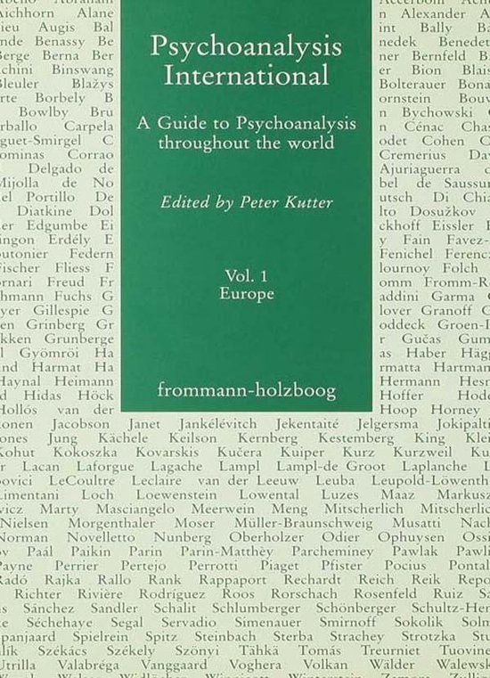 Psychoanalysis International, V.1 - cover