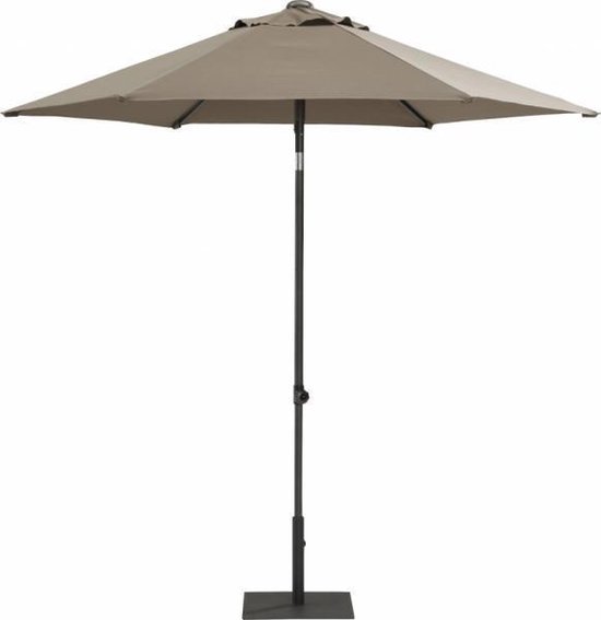 samen Regan Avonturier 4 Seasons Outdoor parasol Push up Ø300 cm - taupe | bol.com