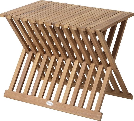 Opklaptafel -lounge - TEAK 70x46 cm bijzettafel - tafel -buiten | bol.com