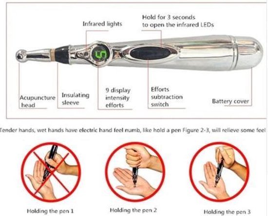 VITADO Acupunctuur pen - massage pen- met batterij en gel | bol.com